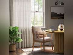 54"x84" Light Filtering Printed Farrah Curtain Panel Cream - Threshold 30