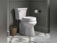 KOHLER Hyten Plastic White Round Soft Close Toilet Seat 50