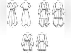 Simplicity Misses' Midi Wrap Dress Sewing Pattern Kit, Code S9639, Sizes 16-18-20-22-24, Multicolor 9