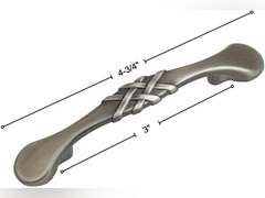 3" CC Braided Kitchen Cabinet Drawer Pull Satin Pewter - 83063-P-1(10Pack) 19