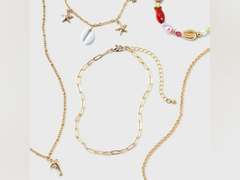 Girls' 5pk Mixed Necklace Set with Sea Life Charms - art class 8