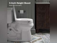 KOHLER Hyten Plastic White Round Soft Close Toilet Seat 50