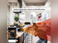 Security Camera with Alarm Clock, Nanny Cams Wireless with Cell Phone App, Home Surveillance HD Camera with Night Vision/Motion Detection, BLACK, FF-AB1 54