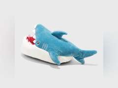 Kids. Shark Blue S: Machine Washable, Slip-On, Non-Marking Sole, Small 20