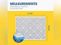 Aerostar 19 7/8 x 21 1/2 x 1 MERV 13 Pleated Air Filter, AC Furnace Air Filter, 6 Pack (Actual Size: 19 7/8"x21 1/2"x3/4") 59