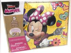 Disney Minnie Mouse 5 Wood Jigsaw Puzzles in Wood Storage Box 14