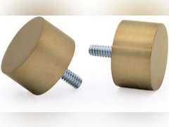 Ivilon Drapery Window Curtain Rod - End Cap Style Design 1 Inch Pole. 28 to 48 Inch Color Warm Gold 25