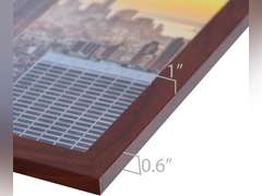 Frame Amo Walnut Brown 20 x24 Picture or Poster Frame, 1 inch Wide Border, Smooth Finish, Acrylic Front 30