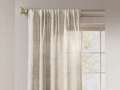 54"x84" Light Filtering Printed Farrah Curtain Panel Cream - Threshold 30