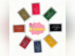 YIIISTONE Craft Ink Pad,Washable Ink Pads,Multicolor Ink Pads for Rubber Stamps, Paper, Scrapbooking, Wood Fabric, DIY Stamp Ink Pads Reusable Quick-Drying, odorless Ink Pads (Pack of 8) 10