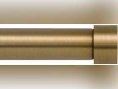 Ivilon Drapery Window Curtain Rod - End Cap Style Design 1 Inch Pole. 28 to 48 Inch Color Warm Gold 25