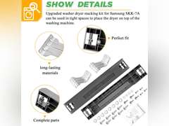 SKK-7A SKK8K Stacking Kit Fit for Samsung Washer & Dryer 27 Inch Front Load Laundry by Techecook - 2024 UPGRADED Samsung laundry stacking kit Replaces for SKK-7A SK-5A SK-5AXAA SKK-8K 27