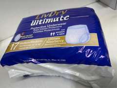 LivDry Ultimate Adult Incontinence Underwear, Max Absorbent Adult Diapers with Leak Protection, Medium, 17-Pack 37