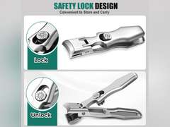 Nail Clippers for Men Thick Nails with Catcher, Upgraded Slanted Ingrown Toenail Clippers for Seniors, No Splash Fingernail Clipper with Wide Jaw Opening, Heavy Duty Nail Clipper for Thick Toenails 14
