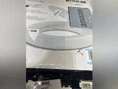 KOHLER Hyten Plastic White Round Soft Close Toilet Seat 50