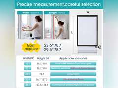 Coavas Window Privacy Film Frosted Glass Static Cling UV Sun Blocking Heat Control Window Tint Day and Night Insulation Home Bathroom Door Decorative Frosting Cover, 17.5 x 78.7 Inch, Pure 7