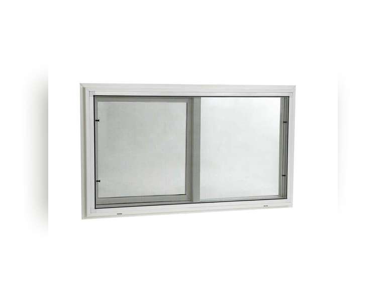 31.75 in. X 19.75 in. Left-Hand Single Sliding Vinyl Window with Dual Pane Insulated Glass - White 108