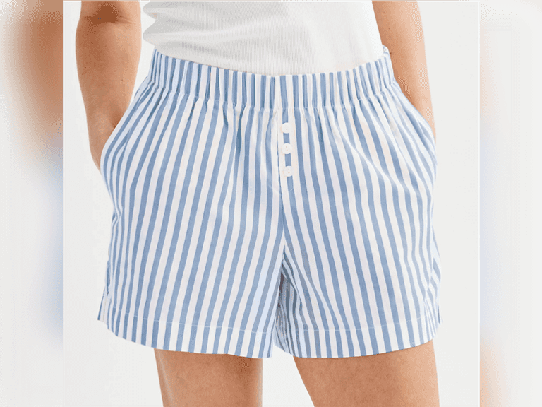 Women's Sonoma Goods For Life Striped Poplin Boxer Pajama Shorts size S 15