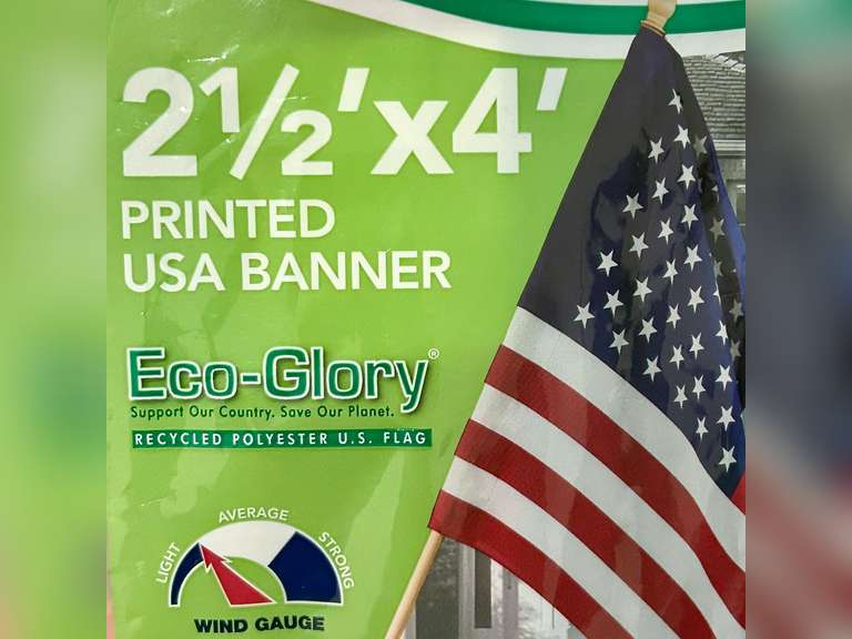 American USA Flag | 2.5x4 Ft | American Made Pole Sleeve Polyester | USA Country Flag, Indoor/Outdoor, NO Flagpole Included 10