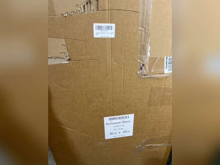 Aluminum Perforated Metal Sheets 36"x18" 16 Gauge Expanded Metal Mesh Aluminum Opening 1/3" 0.32 inch (About 8 mm) Perforated Steel Sheet Aluminum Mesh Screen Decorative Metal Mesh 95