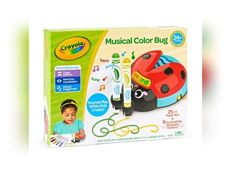 Crayola Musical Bug Drawing and Coloring Kit: Art & Craft Activity for 2 Years & Up, Includes Paper & Markers 20