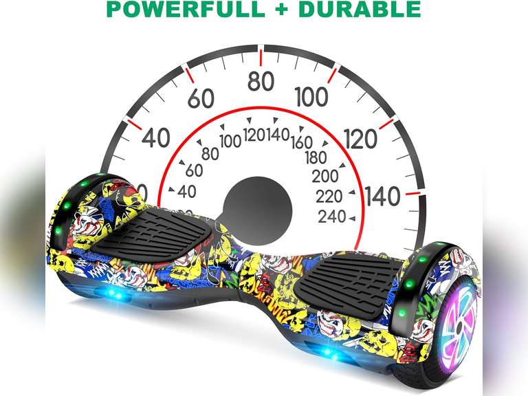 CBD Scooter with Corlorful LED Lights,6.5" Wheels, Dual 300W Motor Scooter for Kids Girls Boys Adults, All Ages 170