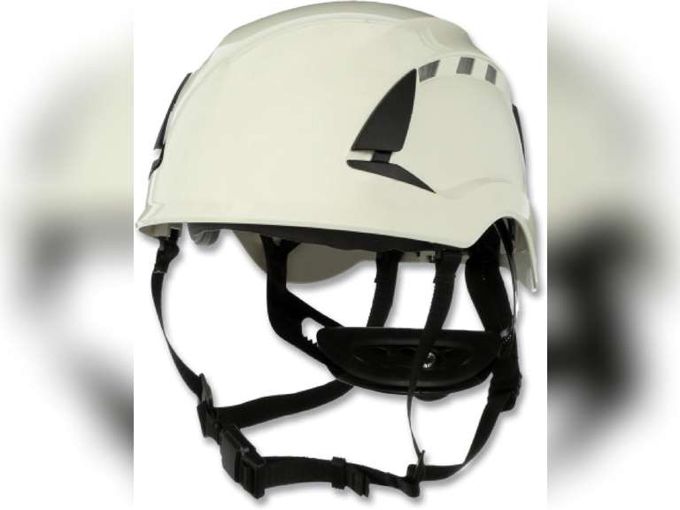 3m X5001VANSI Securefit X5000 Series Safety Helmet, Vented, 6-Point Pressure Diffusion Ratchet Suspension, White 35