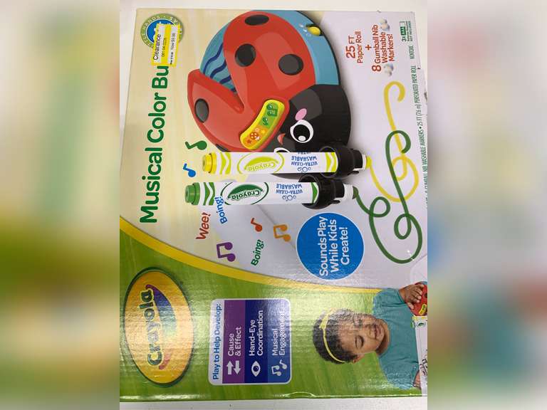 Crayola Musical Bug Drawing and Coloring Kit: Art & Craft Activity for 2 Years & Up, Includes Paper & Markers 20