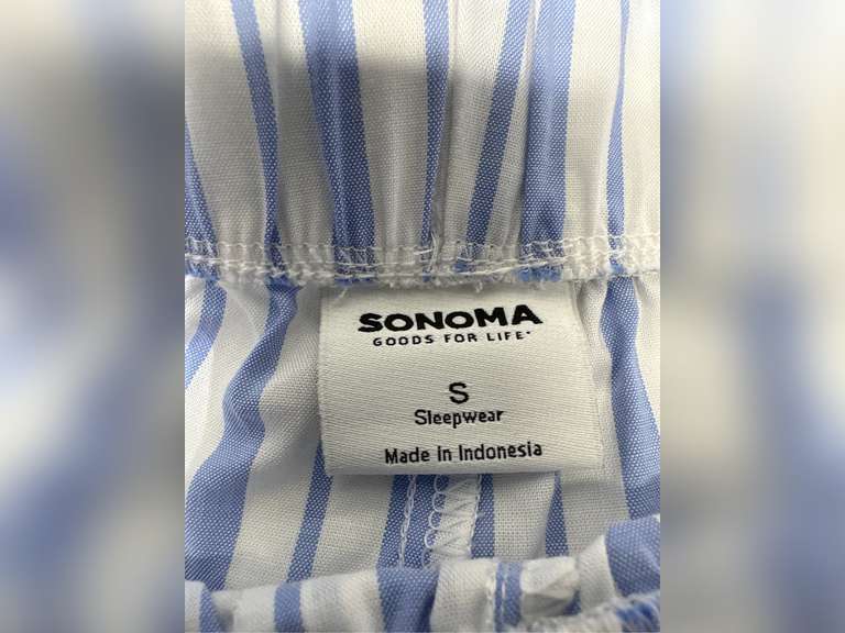 Women's Sonoma Goods For Life Striped Poplin Boxer Pajama Shorts size S 15