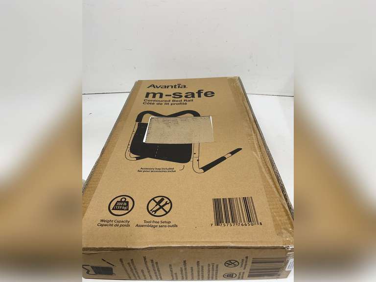Avantia M-Safe Height Adjustable Bed Safety Rail with Unique M-Shape for Multiple Gripping Positions, Compact Design Ideal for Travel, Easy Assembly 59