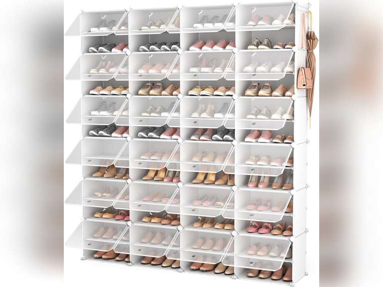 ROJASOP Shoe Storage Cabinet, 12-Tier Shoe Organizer 96 Pairs Extra ...