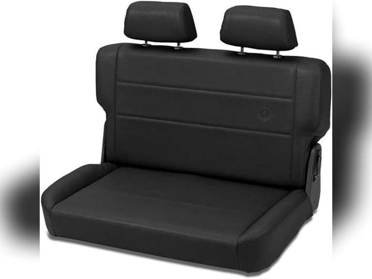 (See pictures, not complete)Bestop 3944015 Black Denim Trailmax II Rear Fold-N-Timble Reat Seat - Jeep 1955-1995 CJ5, CJ7 & Wrangler 360