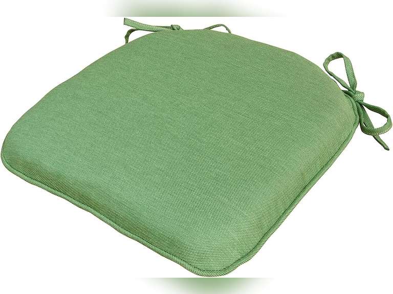Outdoor Non Slip Chair Pad, Bistro U-Shaped Dining Chair Seat Cushions with Ties, 14x14 inch, Set of 2, (Deep Green) 40