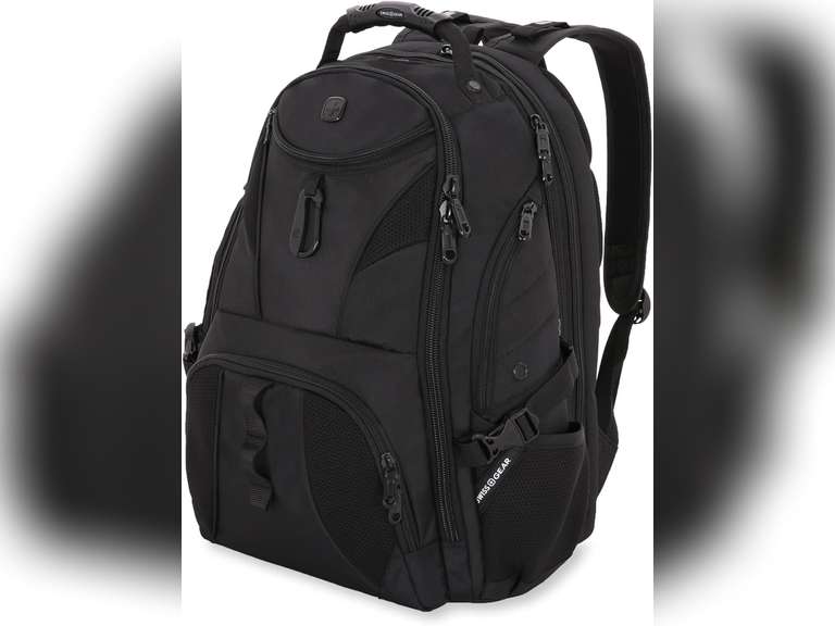 SwissGear 1900 Scansmart TSA 17 Laptop Backpack, Black/Black, 19-Inch 99