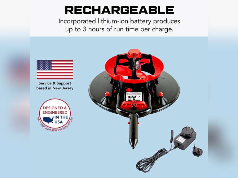 POOL BLASTER Leaf Vac Recharge Cordless Rechargeable Pool Leaf Vacuum & Skimmer, Swimming Pool Leaf Catcher with Heavy Duty Mesh Bag, for Inground and Above Ground Pools, by Water Tech 180