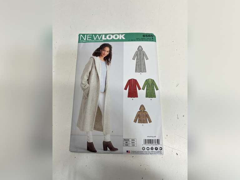 New Look Misses' Coat with Hood Sewing Pattern Packet, Design Code S9129, Sizes XS-S-M-L-XL, Multicolor 9