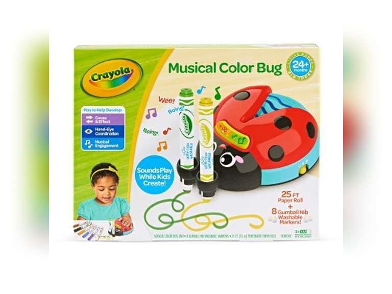 Crayola Musical Bug Drawing and Coloring Kit: Art & Craft Activity for 2 Years & Up, Includes Paper & Markers 20
