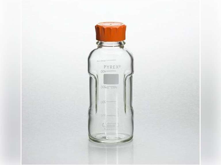 Pyrex 1399-500CN-M Slim line Media Bottle Easy Pour Corning 500ML Ca, Glass (Pack of 1) 19
