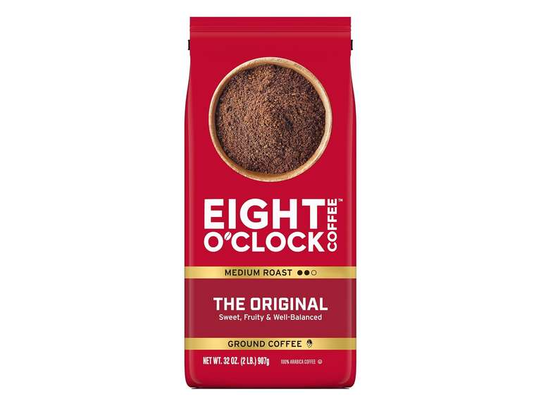 Eight O'Clock Coffee The Original Ground Coffee, Medium Roast, 40 Ounce (Pack of 1) - Sweet, Fruity, Well Balanced Best By:08-30-2024 14