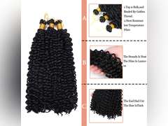Water Wave Bulk Curly Crochet Hair Extensions Ombre Synthetic Braiding Hair Bulk Bohemian Hair For Crochet Braids 1 22 Inch 1Pcs/Lot 26