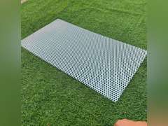 Aluminum Perforated Metal Sheets 36"x18" 16 Gauge Expanded Metal Mesh Aluminum Opening 1/3" 0.32 inch (About 8 mm) Perforated Steel Sheet Aluminum Mesh Screen Decorative Metal Mesh 95