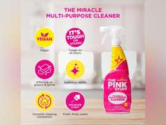 Stardrops - The Pink Stuff - The Miracle Cleaning Paste, Multi-Purpose Spray, Bathroom Foam Spray, Window & Glass Cleaner, and Cream Cleaner Bundle 29
