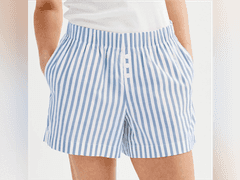 Women's Sonoma Goods For Life Striped Poplin Boxer Pajama Shorts size S 15