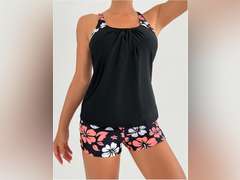 SOLY HUX Women's Tankini Swimsuits 2 Piece Floral Swim Tank Top with Shorts Bathing Suits Summer Beachwear size xl 29