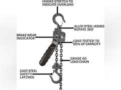 JET 1/2-Ton Mini-Puller Lever Hoist, 10' Lift (Model JLP-050A-10) 137