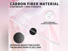 Professional Badminton Racket 5U | Carbon Fiber Badminton Racket Set with Grip Tape & Cover Bag | Pro Badminton Racquet Lightweight for Beginner, Intermediate Players Outdoor Games (Similar model) 33