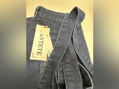 Pantete Womens High Waisted Bell Bottom Jeans Denim High Rise Flare Jean Pants with Wide Leg and Belt size S 37