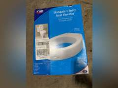 Carex Elongated Toilet Seat Elevator B306-00 Elong White 41