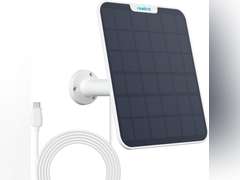 REOLINK 6W Solar Panel White, Non-Stop Solar Power Supply for All Wireless Battery Camera, Trackmix/Argus PT/Go PT Ultra, Waterproof, Adjustable Mount, 4 Meters Cable(Only Use for Battery Cameras) (Max Power:3.2W) 40