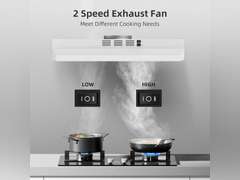 SIMILAR model,SNDOAS 30 inch Under Cabinet Range Hood, Ducted/Ductless Convertible Kitchen Hood, Stainless Steel Vent Hood with LED Light,Under Cabinet Hood with 2 Speed Exhaust Fan,White 73
